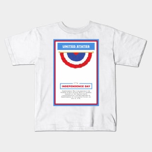 Independence Day - United States - For 4th of july - Print Design Poster - 17062010 Kids T-Shirt